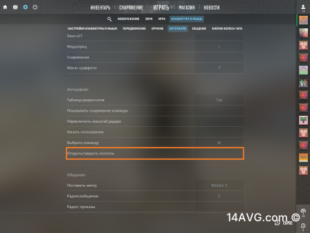 Изменение клавиши вызова консоли в CS 2
